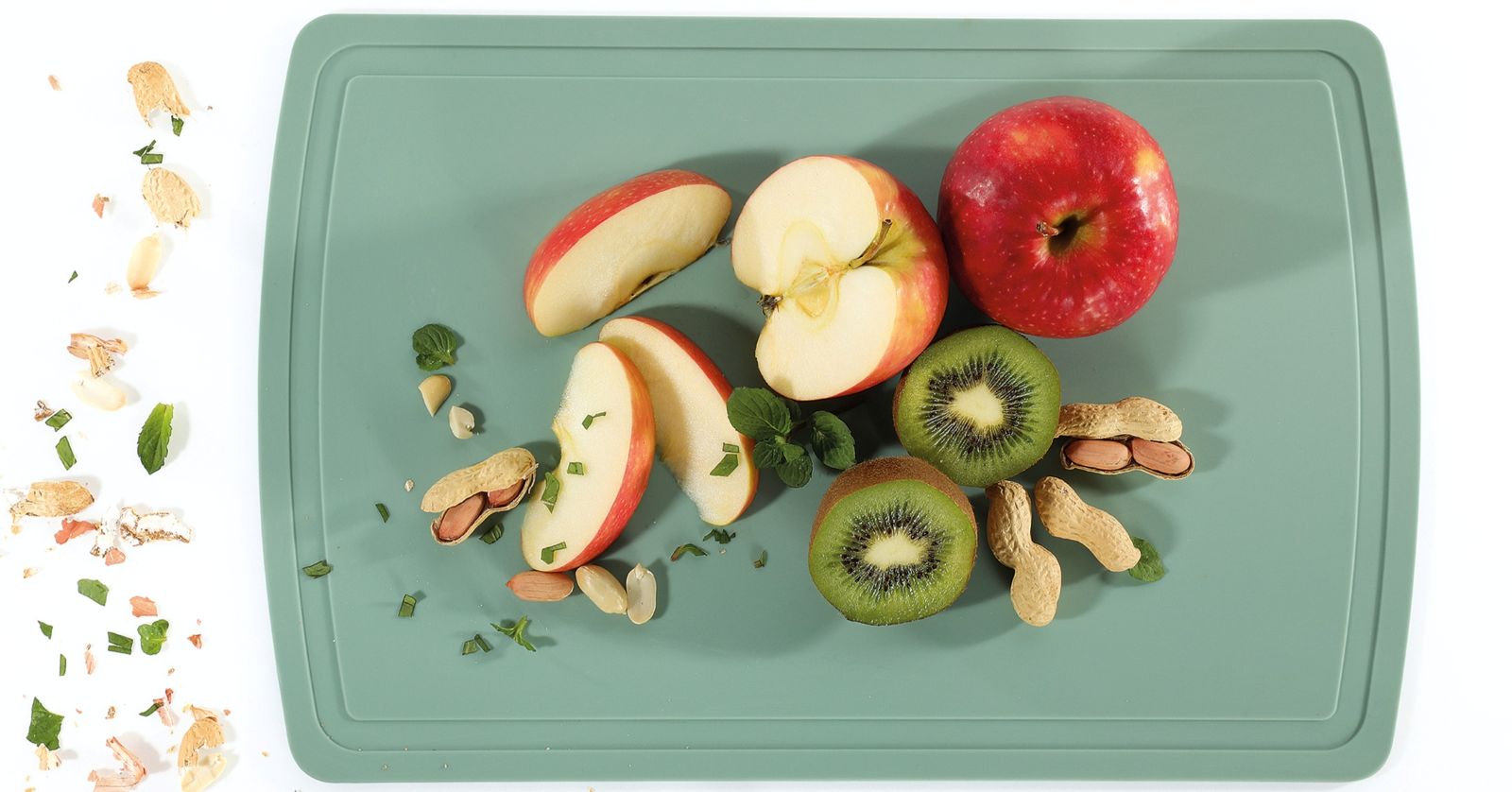 061840 Kvalitní velké prkénko na krájení 42x27,5x0,5 cm nefritově zelené Zassenhaus